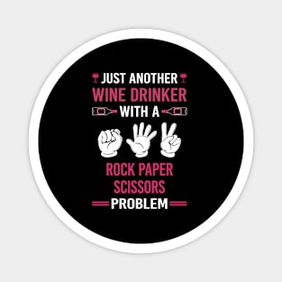 Wine Drinker Rock Paper Scissors Magnet